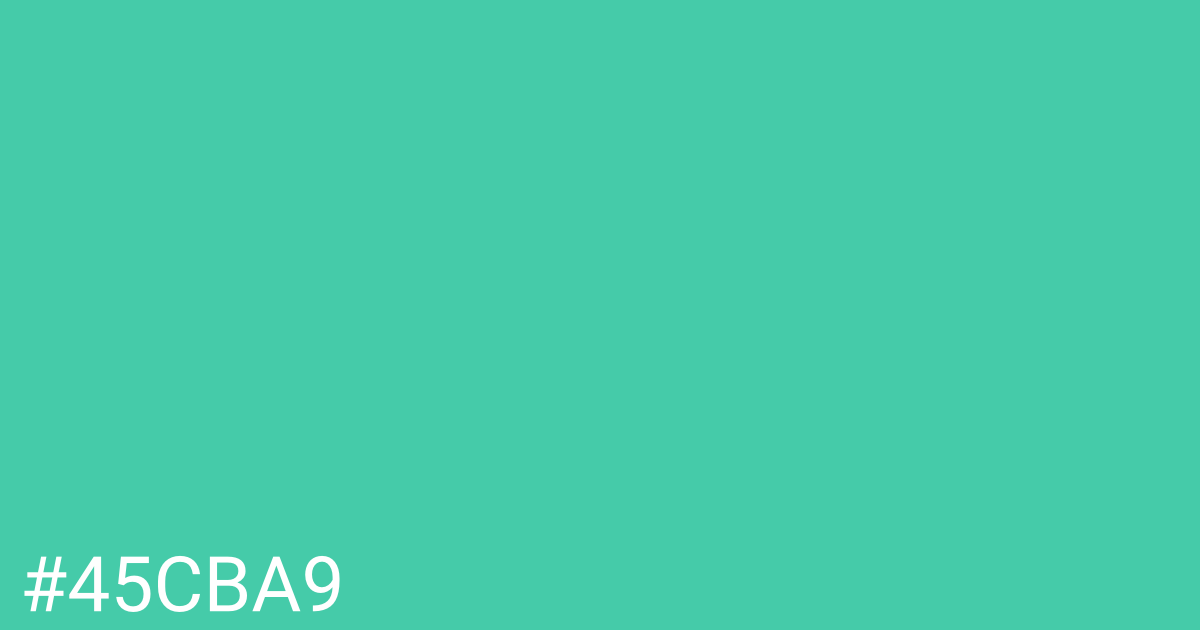 Hex color #45cba9 graphic