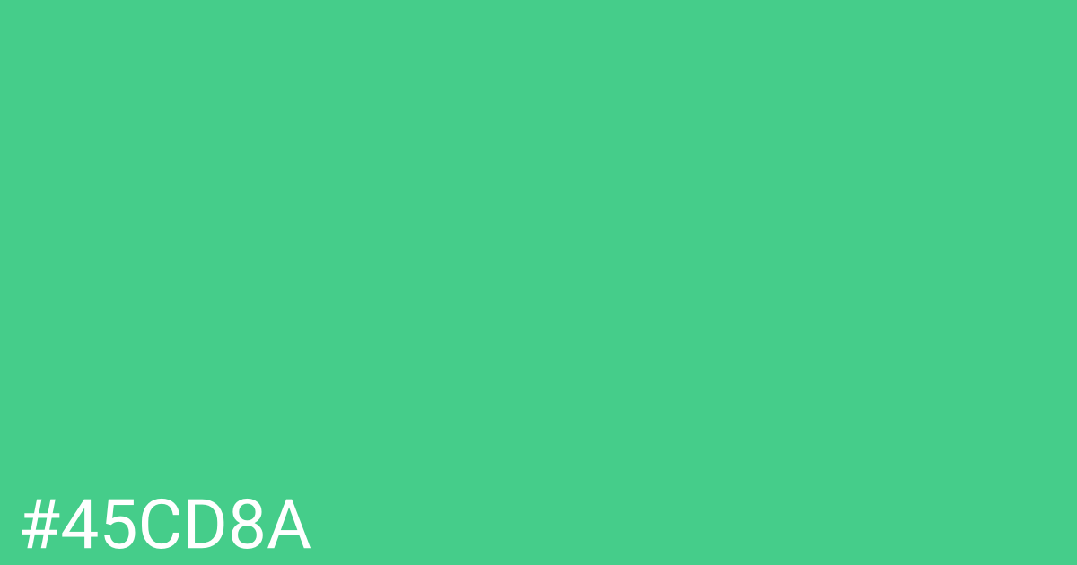 Hex color #45cd8a graphic