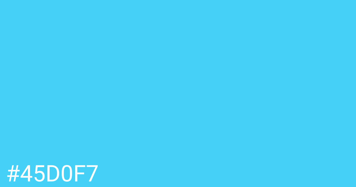 Hex color #45d0f7 graphic