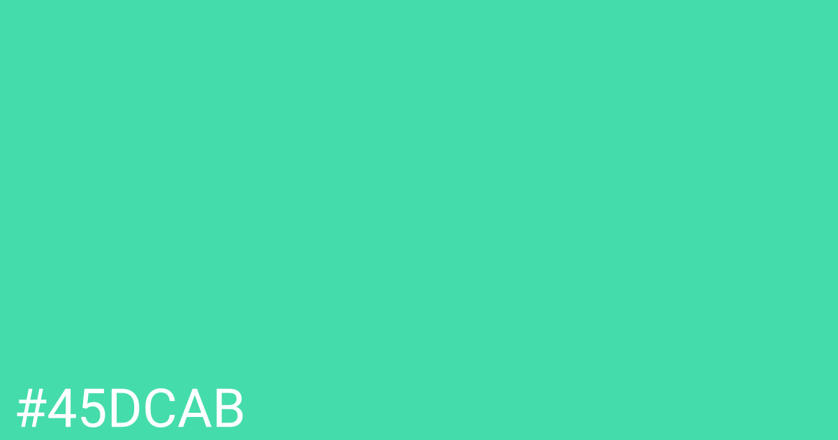 Hex color #45dcab graphic