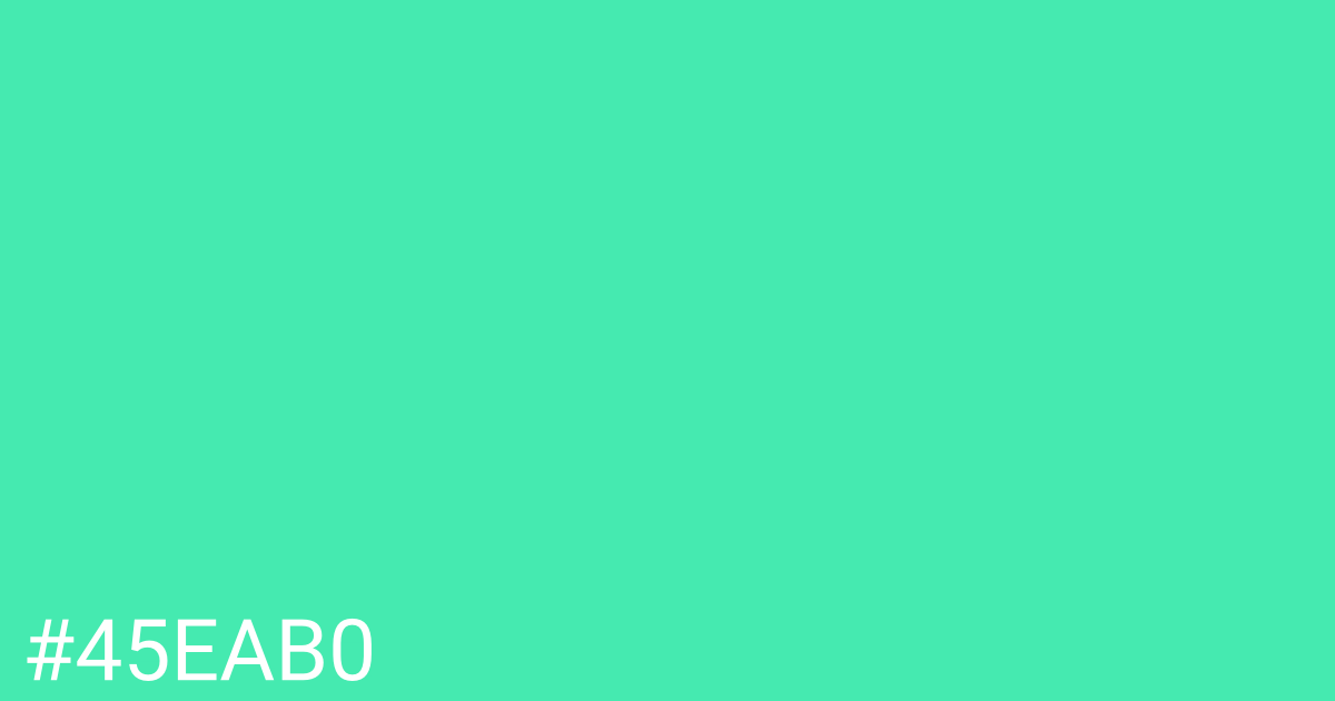 Hex color #45eab0 graphic