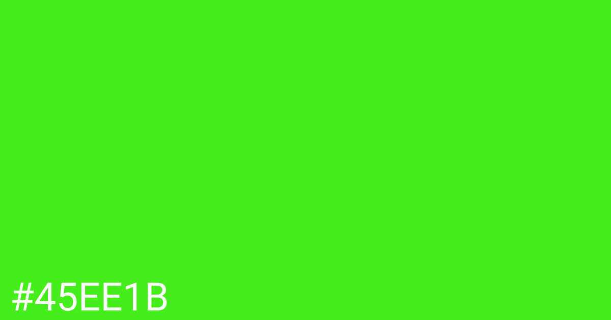 Hex color #45ee1b graphic