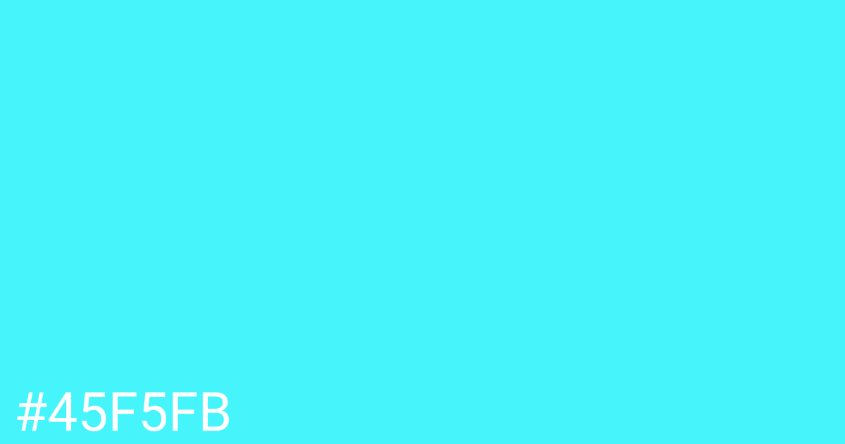 Hex color #45f5fb graphic