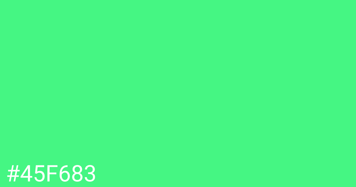 Hex color #45f683 graphic