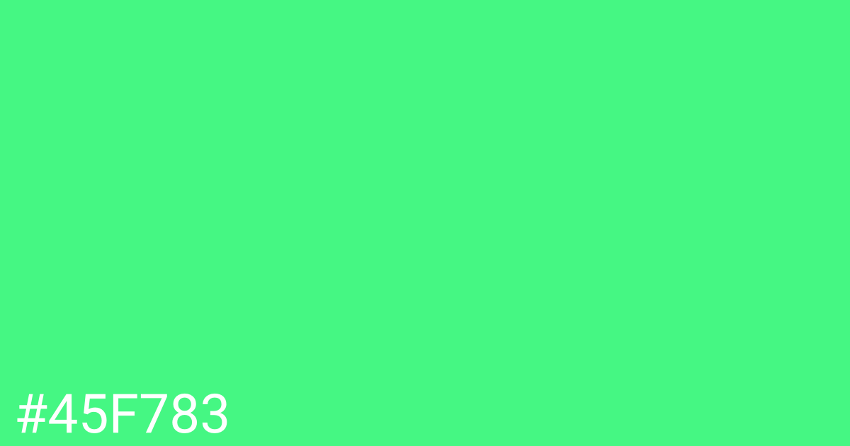 Hex color #45f783 graphic