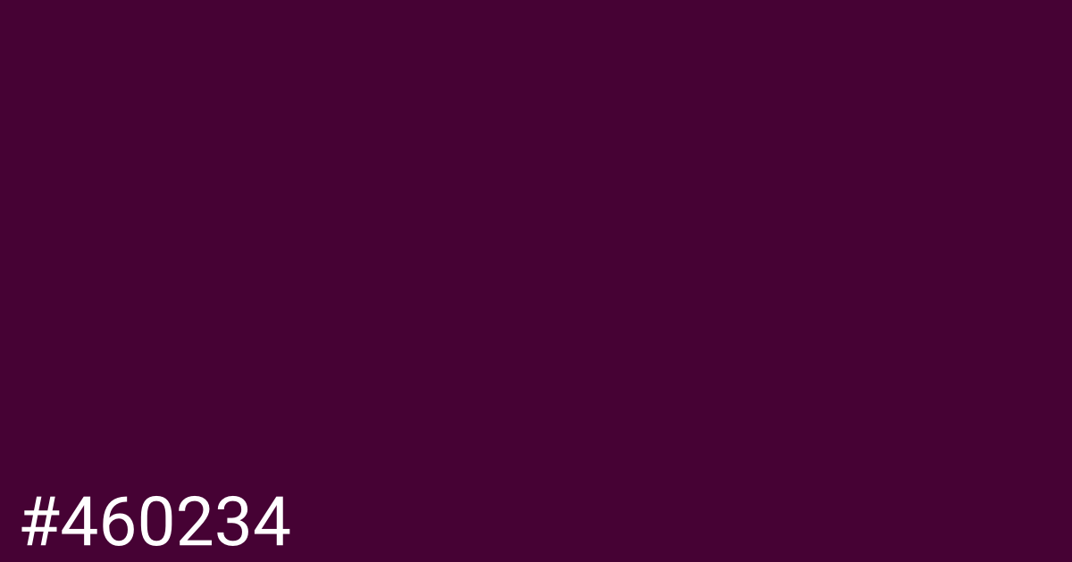 Hex color #460234 graphic