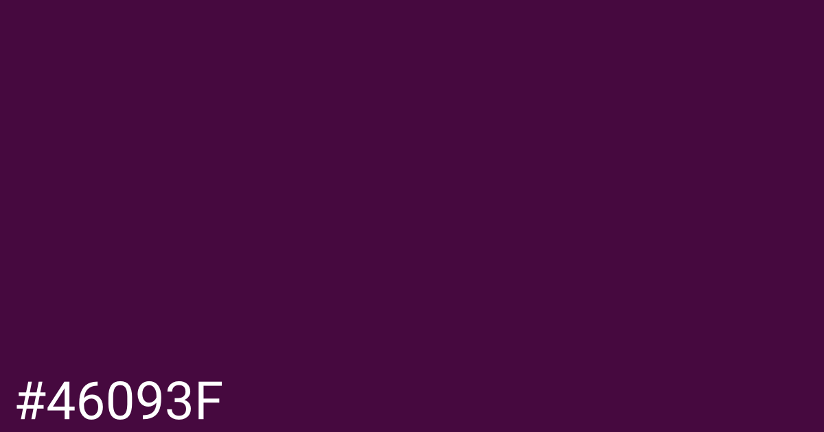 Hex color #46093f graphic