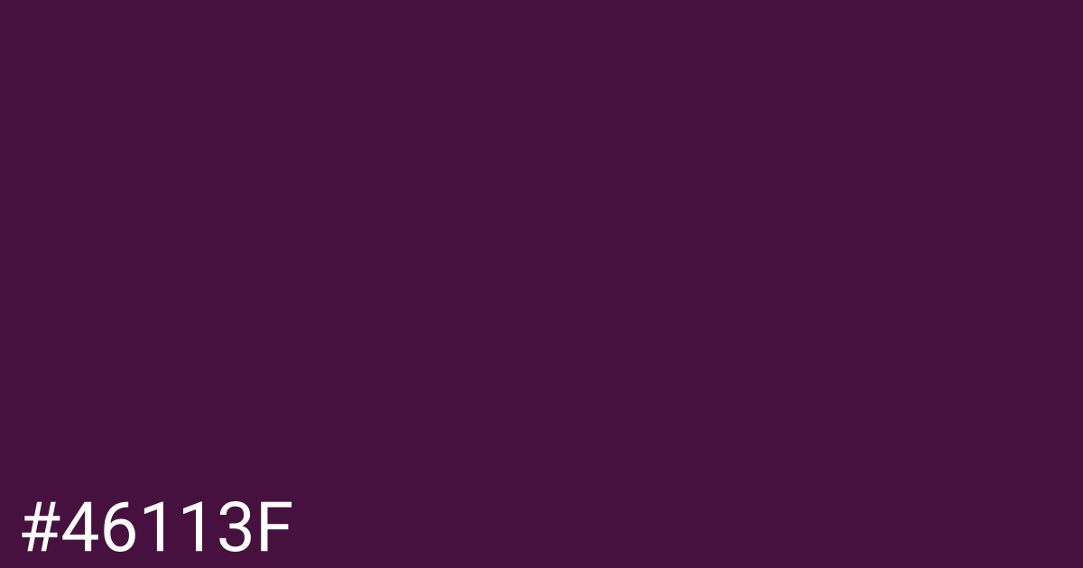 Hex color #46113f graphic