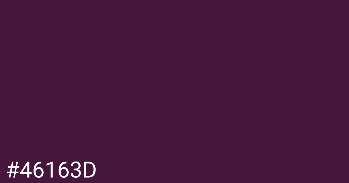 Hex color #46163d graphic
