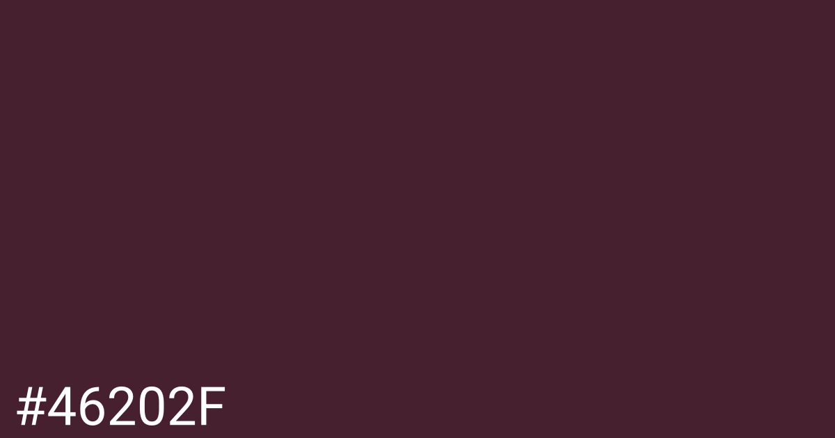 Hex color #46202f graphic