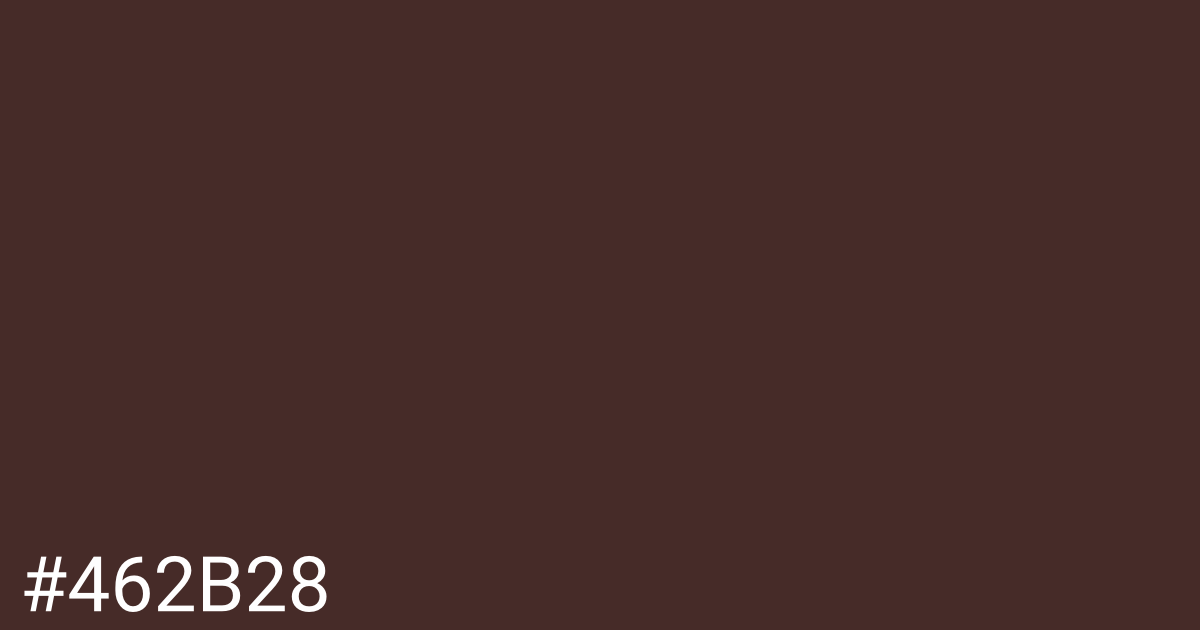 Hex color #462b28 graphic