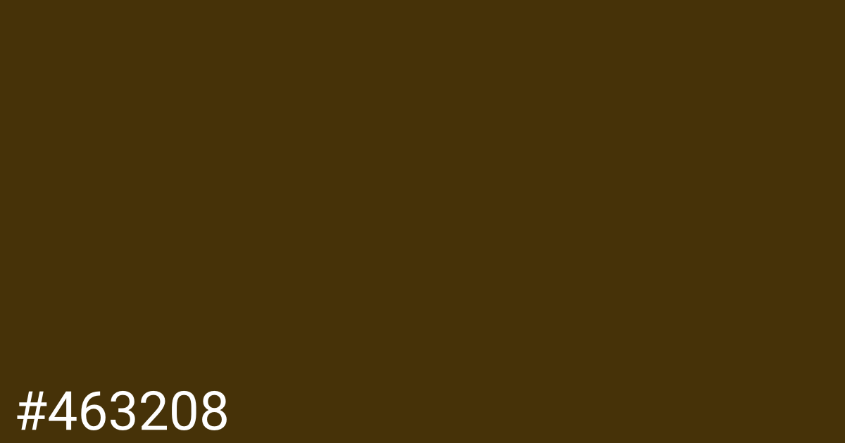 Hex color #463208 graphic