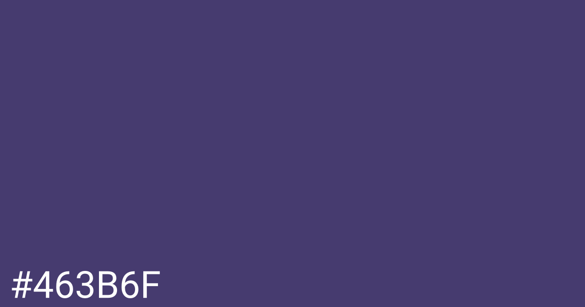 Hex color #463b6f graphic