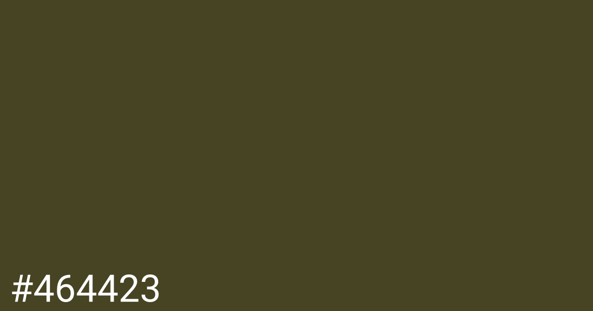 Hex color #464423 graphic