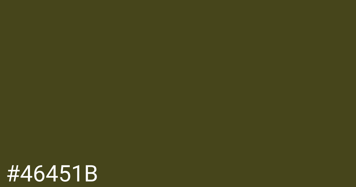 Hex color #46451b graphic