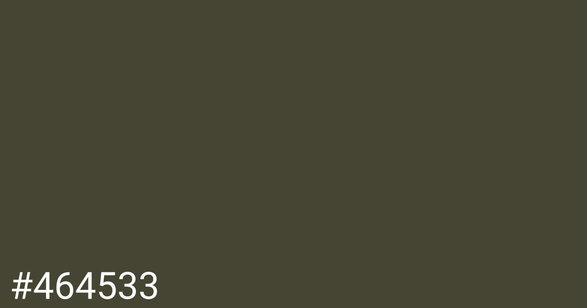 Hex color #464533 graphic