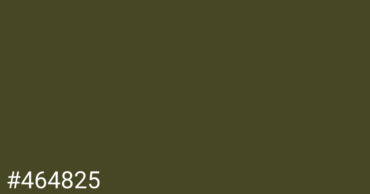 Hex color #464825 graphic