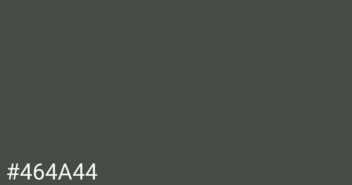 Hex color #464a44 graphic