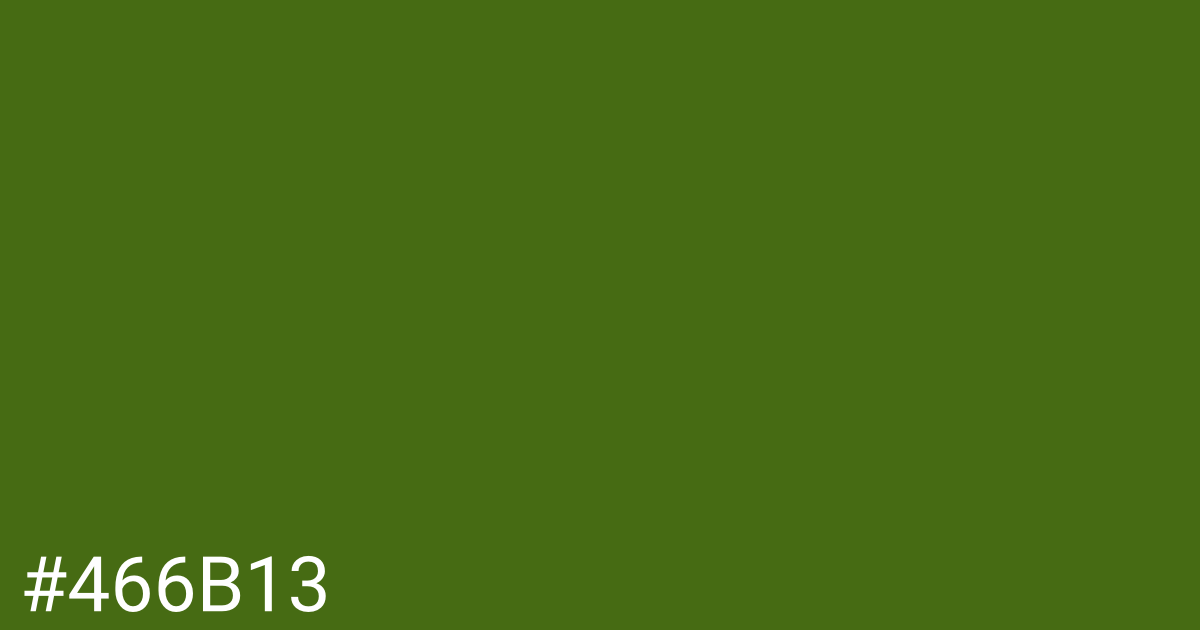 Hex color #466b13 graphic