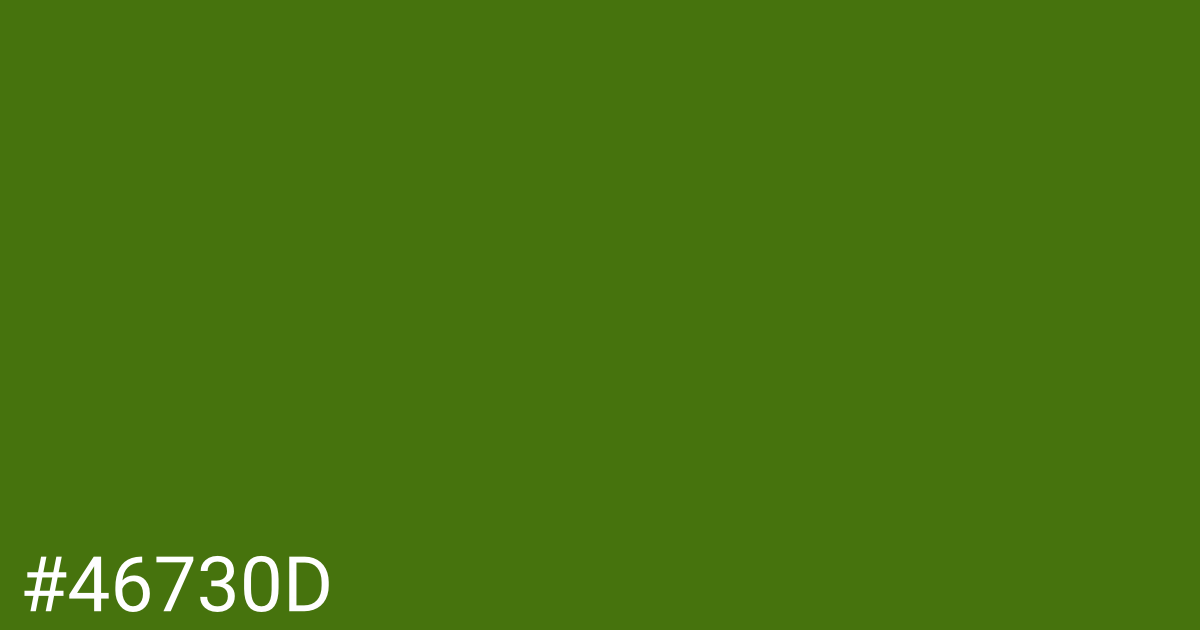 Hex color #46730d graphic
