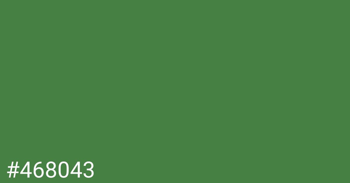 Hex color #468043 graphic