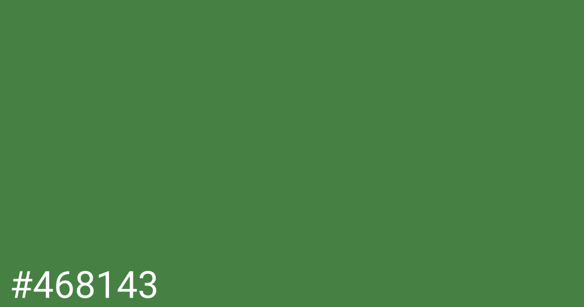 Hex color #468143 graphic