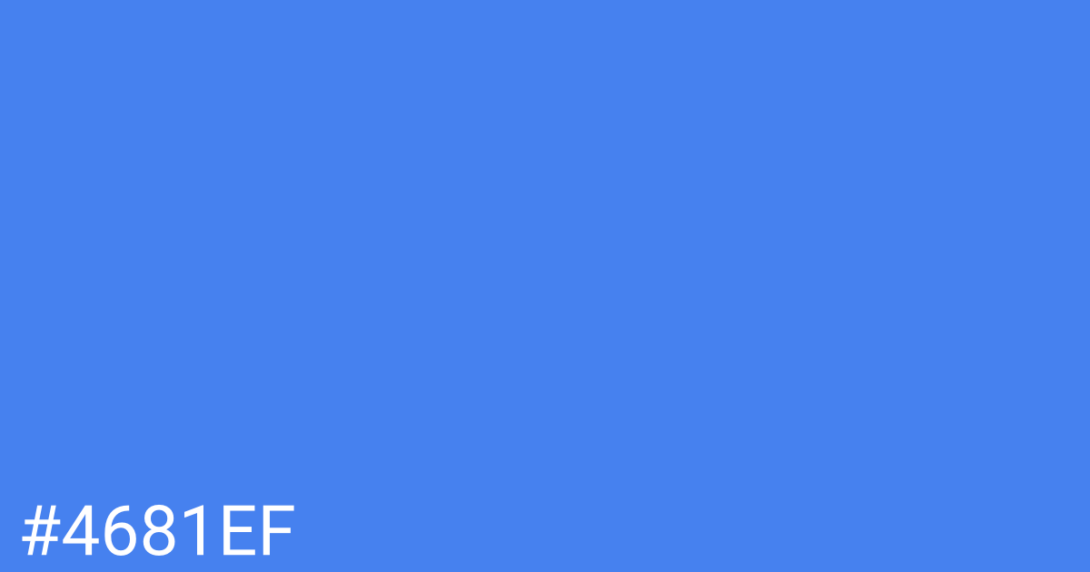 Hex color #4681ef graphic