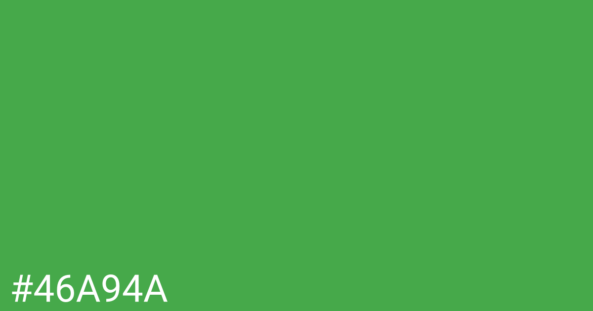 Hex color #46a94a graphic