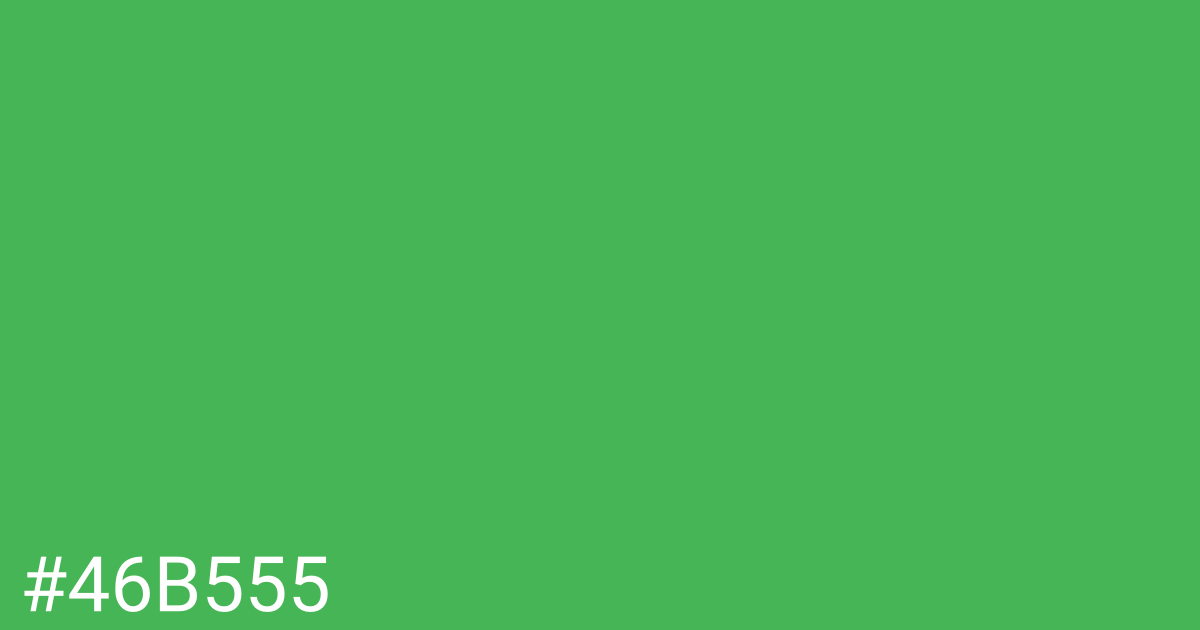 Hex color #46b555 graphic