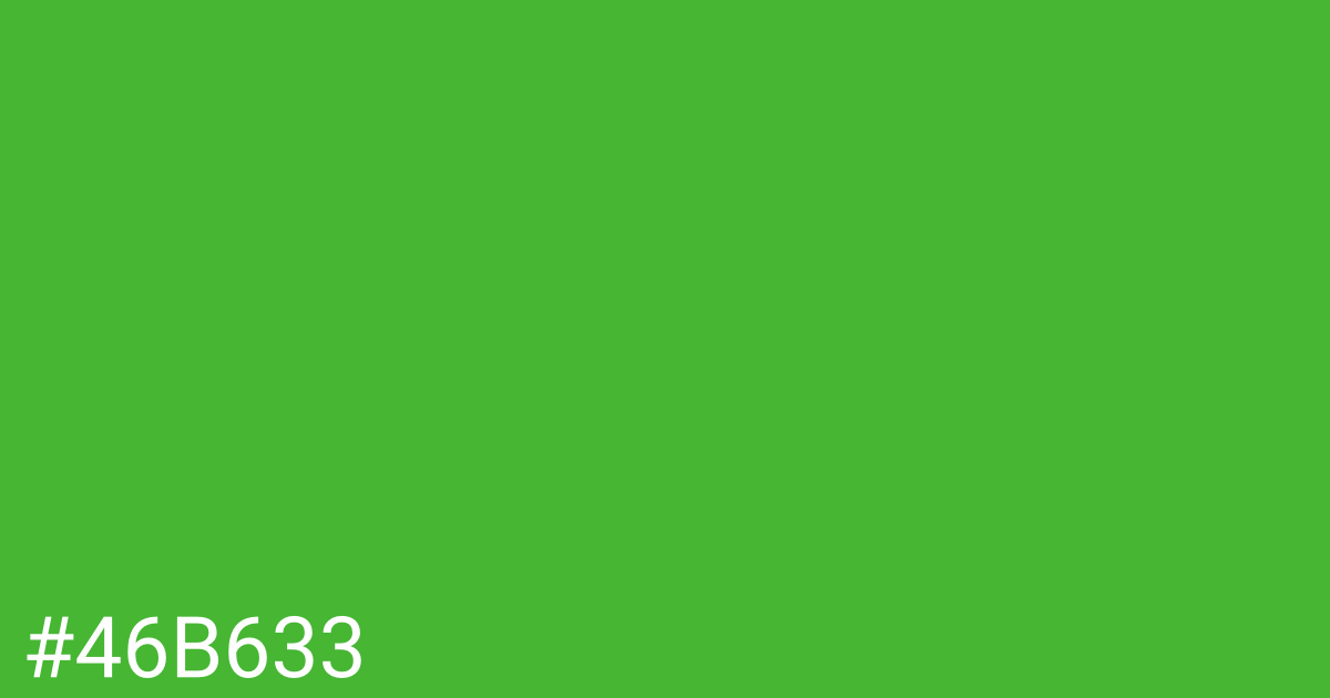 Hex color #46b633 graphic