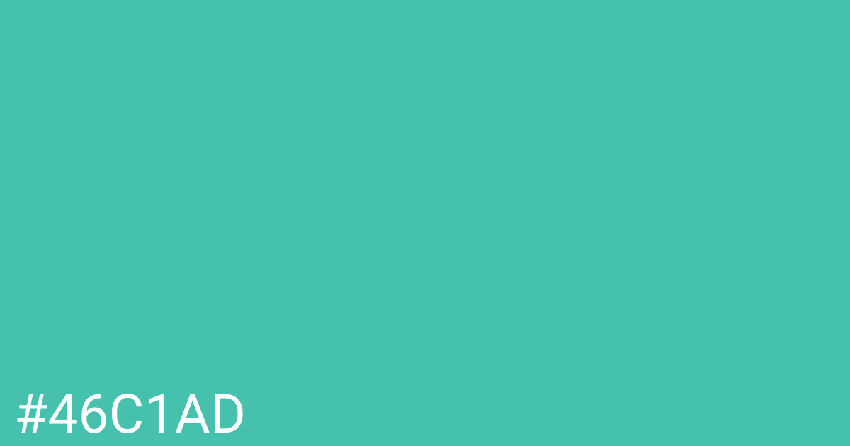 Hex color #46c1ad graphic