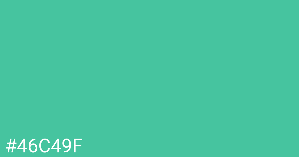 Hex color #46c49f graphic