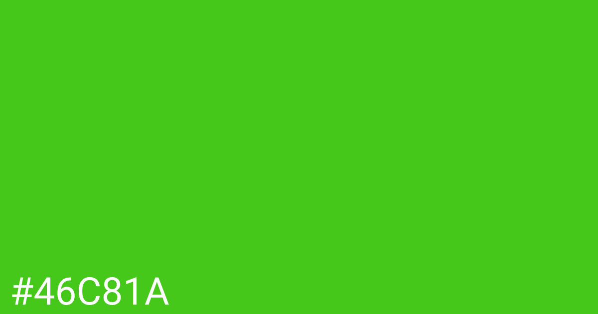 Hex color #46c81a graphic