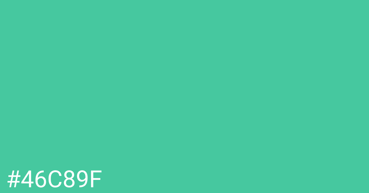 Hex color #46c89f graphic