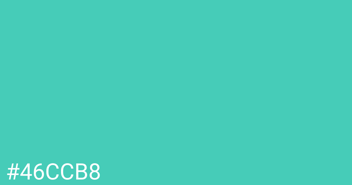 Hex color #46ccb8 graphic