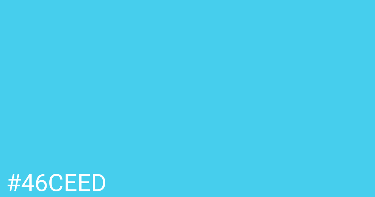Hex color #46ceed graphic