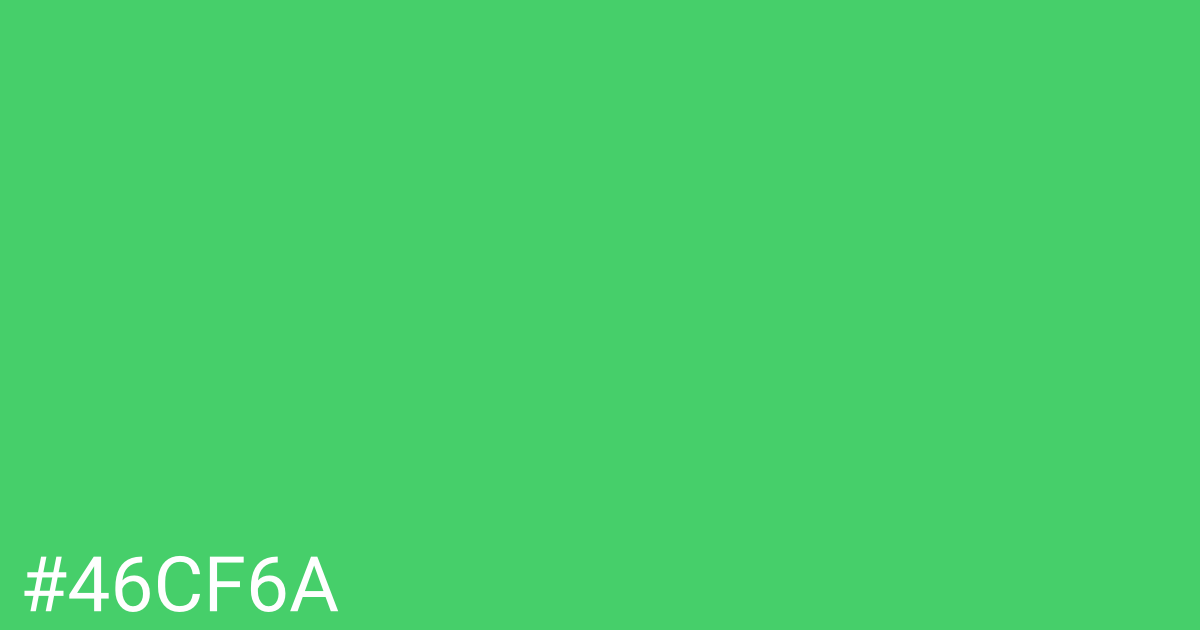 Hex color #46cf6a graphic