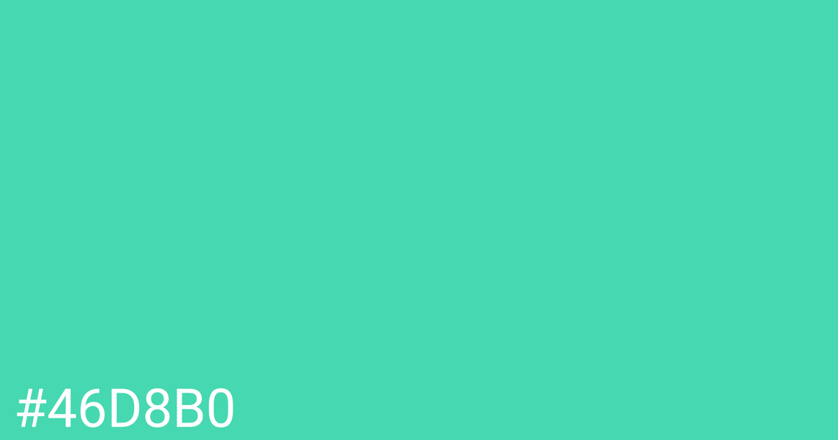 Hex color #46d8b0 graphic