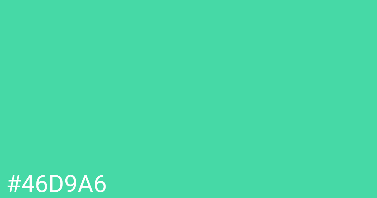 Hex color #46d9a6 graphic