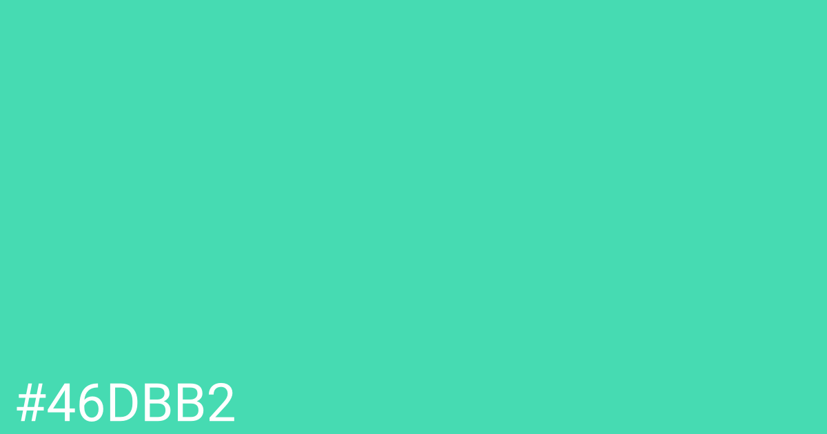 Hex color #46dbb2 graphic