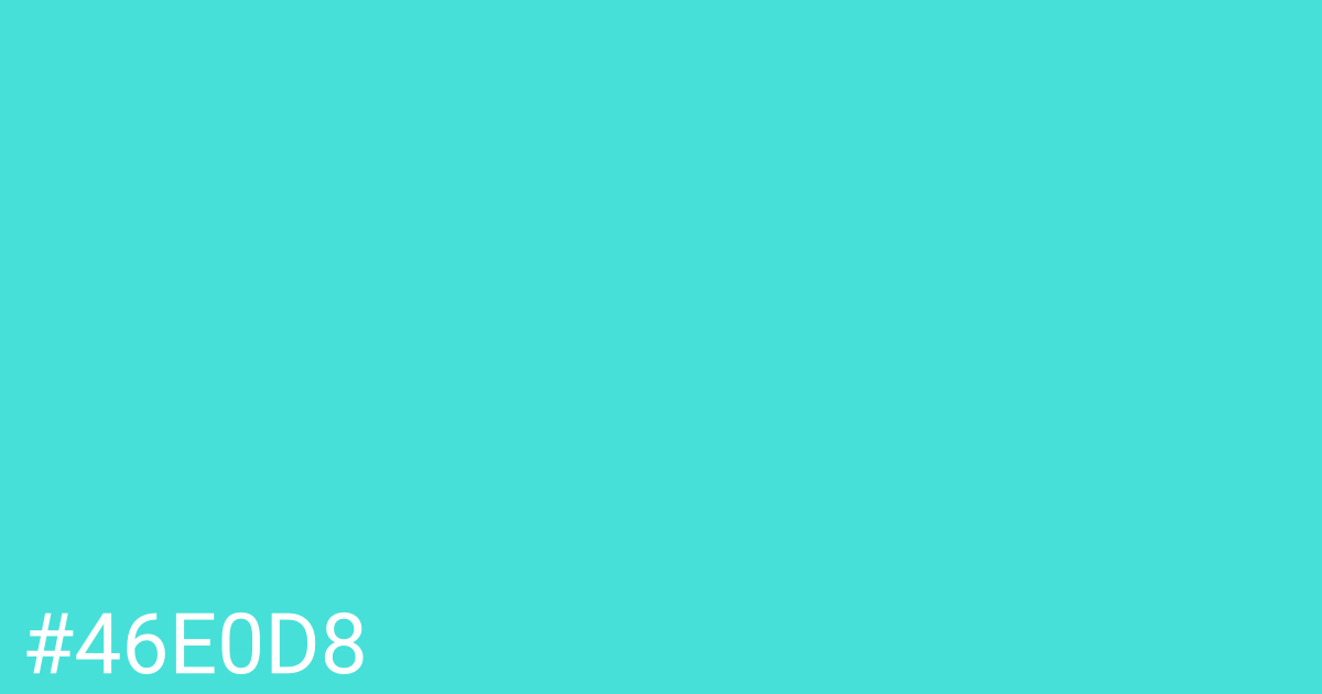 Hex color #46e0d8 graphic