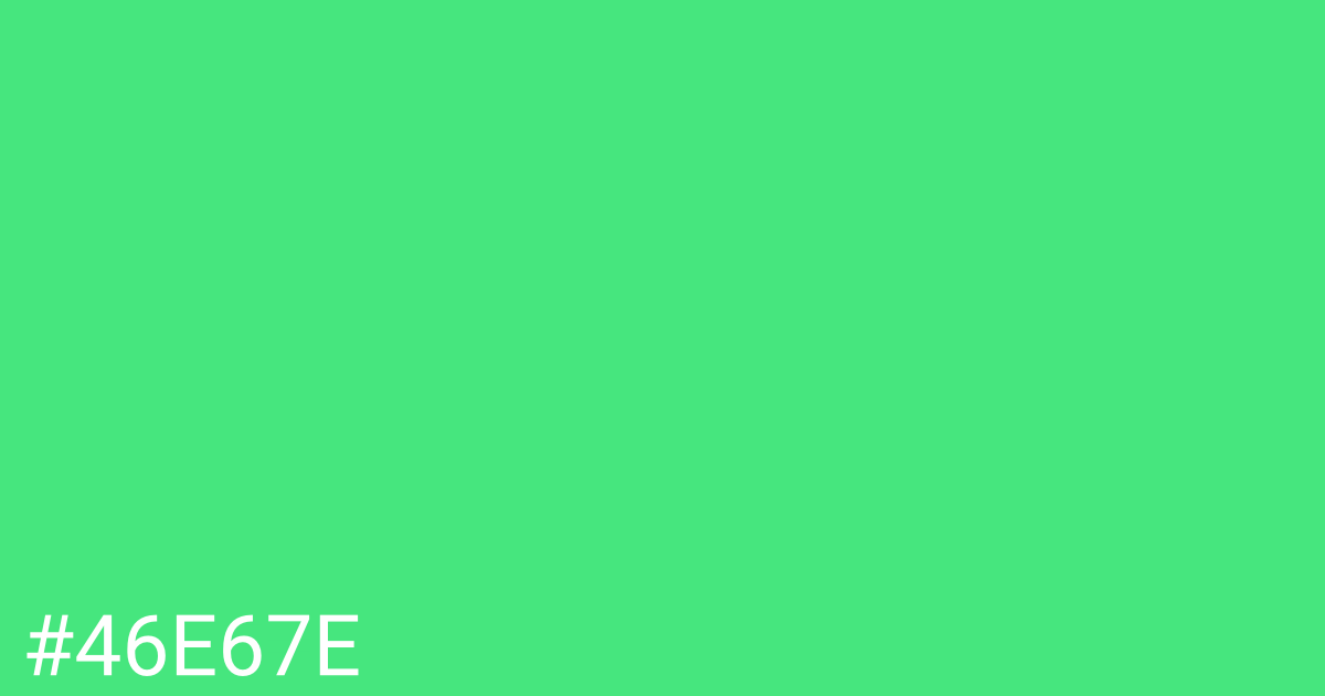 Hex color #46e67e graphic