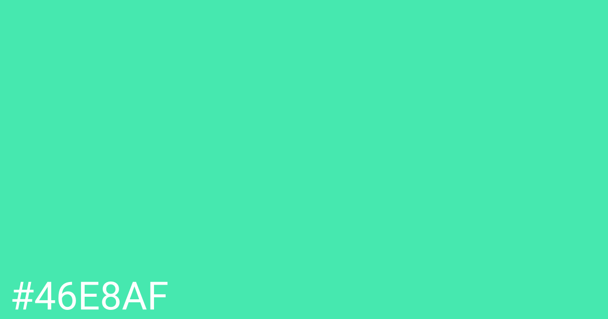 Hex color #46e8af graphic