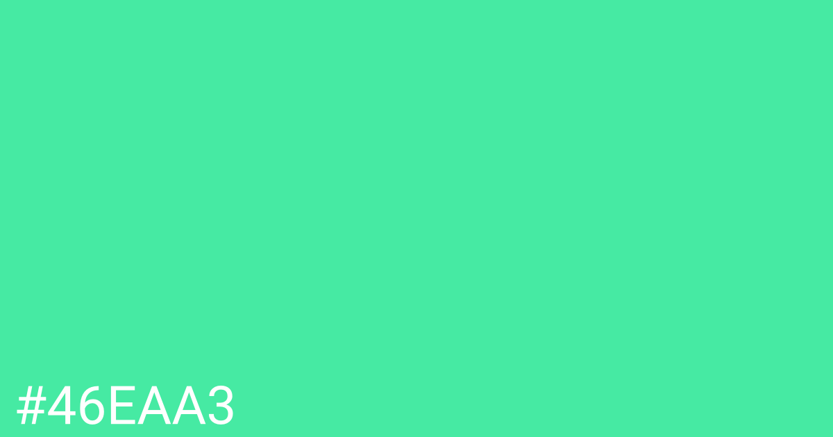 Hex color #46eaa3 graphic