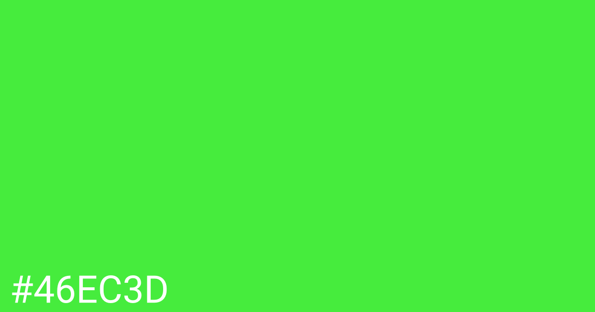 Hex color #46ec3d graphic