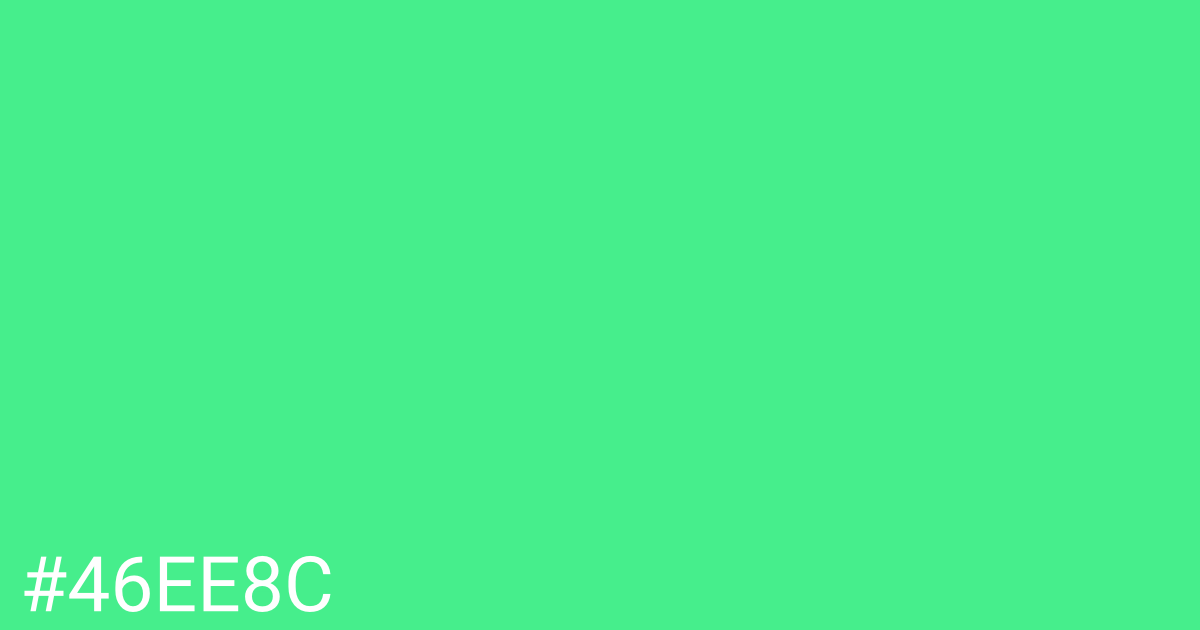 Hex color #46ee8c graphic