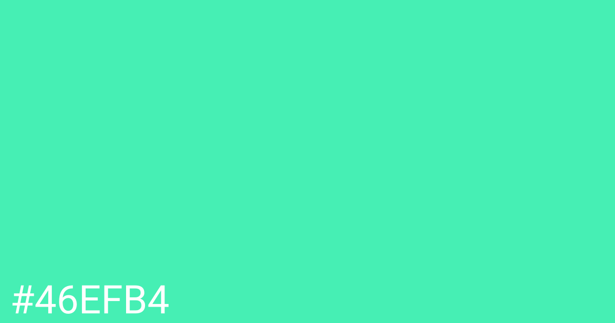 Hex color #46efb4 graphic