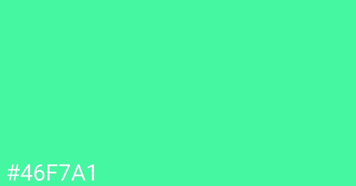 Hex color #46f7a1 graphic