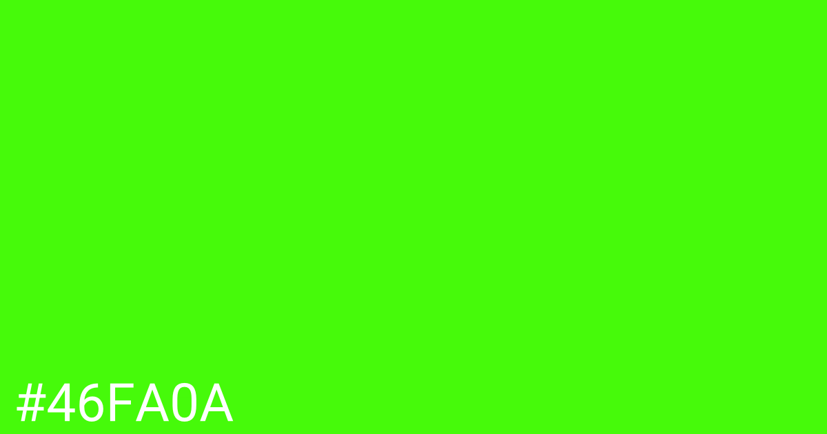 Hex color #46fa0a graphic