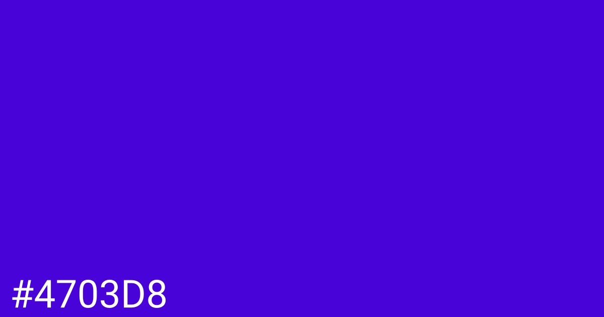 Hex color #4703d8 graphic